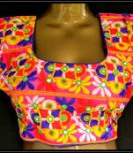 Multicolor cotton embroidered readymade blouse