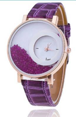 New Exclusive latest Purple colour Leather strap Girl's Wear watch arrival 1