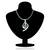 18k White Gold Plated Blue Solitaire Crystal Necklace Pendant For Women & Girls
