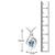 18k White Gold Plated Blue Solitaire Crystal Necklace Pendant For Women & Girls