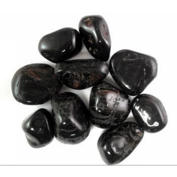 Black tourmaline tumbled stone set of 5 root chakra healing crystal gemstone 1