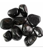 Black tourmaline tumbled stone set of 5 root chakra healing crystal gemstone