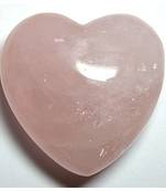 Rose quartz heart shaped stone set of 2 chakra healing crystal gemstone