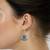 Blue Manmade Turquoise Jhumkas