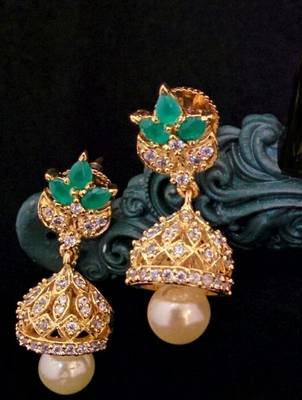 Multicolor Agate Gold Plated Jhumkas 1