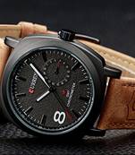 New Exclusive latest Brown colour Leather Strap watch arrival