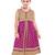 Purple embroidery and print dupion with netted fabric mastani dress kids girls