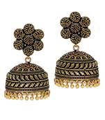Oxidised Gold Plating Handmade Jhumka Earrings