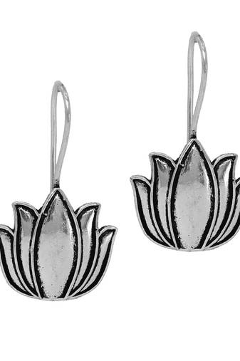 New Lotus Leaves Handmade Indian TraditionalOxidised Stud Earrings