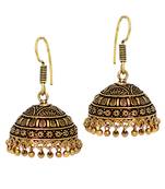 Amazing Indian Jhumki Oxidised Black Metal Handmade Earrings