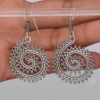 Jaipur Mart German Silver Oxidised Trendy Design Light Weight Dangler Earring For Girls 2