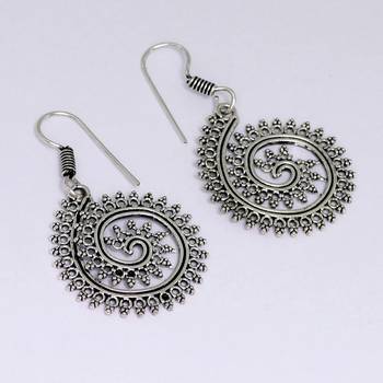 Jaipur Mart German Silver Oxidised Trendy Design Light Weight Dangler Earring For Girls 4