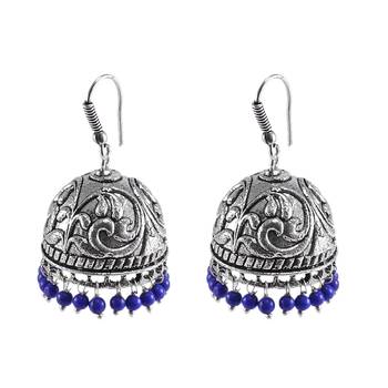 Oxidized Handmade Jhumka Earringstribal Jewelleryjaipur Jhumki 1