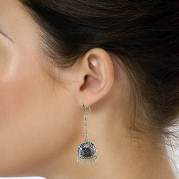 Oxidized Handmade Jhumka Earringstribal Jewelleryjaipur Jhumki 2