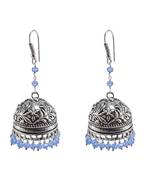 Oxidized Jhumki Tanzanite Crystal Beads Jaipur Jewellerydome Shaped Gypsy Earrings