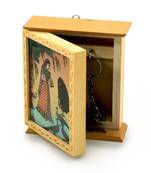 Rajasthani gemstone painting key holder box