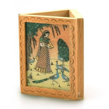 Beautiful gemstone painting pen stand gift 2