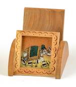 Gemstone painting wooden mobile stand gift