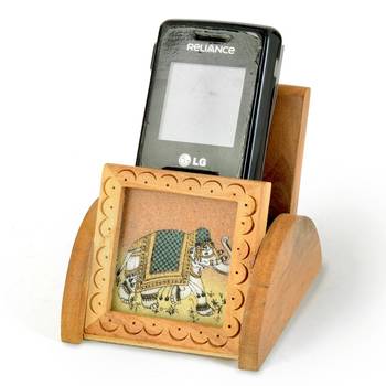 Gemstone painting wooden mobile stand gift 2