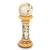 Ethnic design marble table clock handicraft