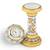 Ethnic design marble table clock handicraft
