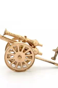 Brass rajasthani canon handicraft home decor