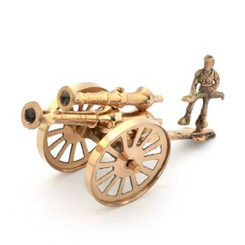 Brass rajasthani canon handicraft home decor 2