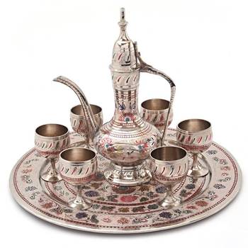 White metal antique royal wine set handicraft 1