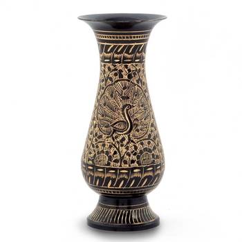 Antique golden minakari work flower vase 1
