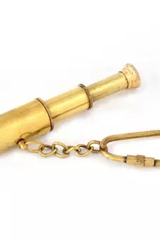 Pure brass handcrafted telescope in key chain
