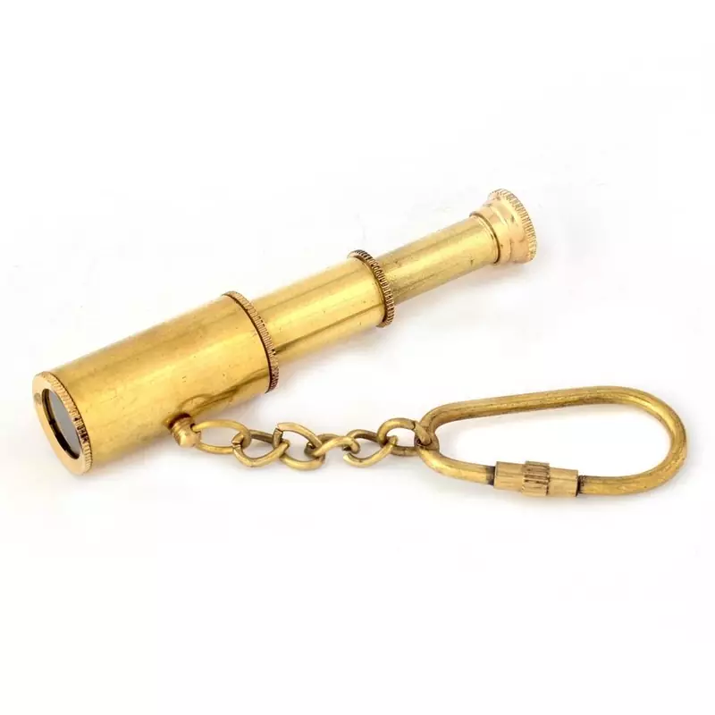 Pure brass handcrafted telescope in key chain