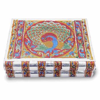 Metal colorful meenakari work jewellery box 1
