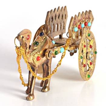 Gemstone studded pure brass camel handicraft 2