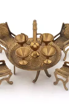 Unique design dining table chair maharaja set