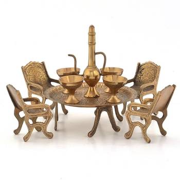 Unique design dining table chair maharaja set 2