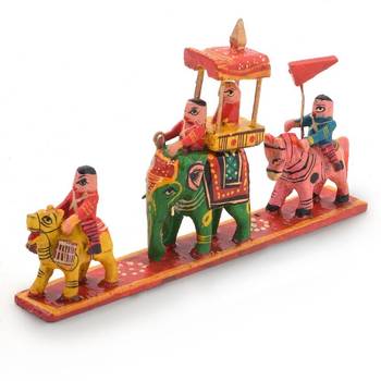 Royal maharaja procession wood handicraft item 2