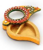 Unique kundan meenakari mango design container