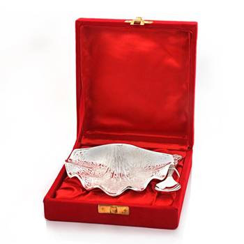 Silver polish pearl oyster brass bowl n spoon 1