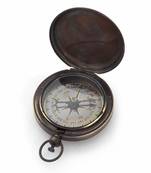 Pushbutton anchor style black nautical compass