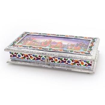 White metal dry fruit box with 3 partitions 1