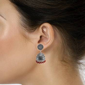 Oxidized Handmade Ganesha Jhumka Earringstribal Jewelleryjaipur Jhumki 2