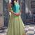 Green Net Neck Work semi stitched salwar with dupatta