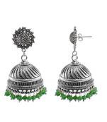 Jaipur Traditional Oxidized Silver Beautiful Color Fashion Handmade Drop Earring And Surya Jhumki