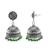 Jaipur Traditional Oxidized Silver Beautiful Color Fashion Handmade Drop Earring And Surya Jhumki