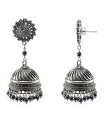 Exotic Elegance Hematite And Surya Jhumki Earrings-Banjara Rajasthani Jewellery