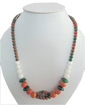 Color Hurricane Mosaic & Jade Beads Necklace For Women 1