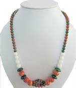 Color Hurricane Mosaic & Jade Beads Necklace For Women