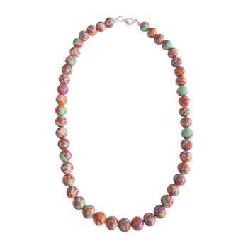 Multi Color Plain Round Mosaic Beads Necklace 1