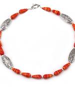 Scarlet Affair Mosaic Beads Necklace