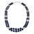   Impeccable round, rice, drum shaped dyed lapis lazuli gem ston...